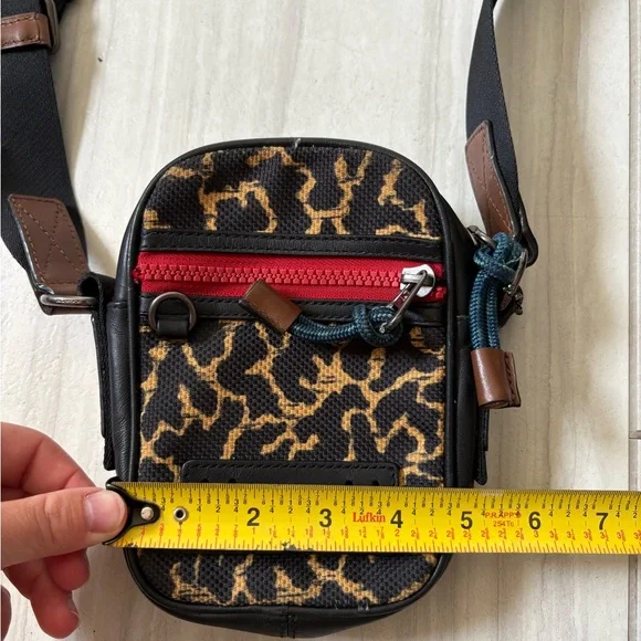 Coach Animal Print Crossbody Bag w/red zippers - Picture 8 of 8